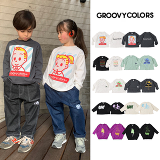 现货 日本 GROOVY COLORS 23aw osamu原田治联名款 儿童长袖T恤