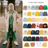 秋冬儿童休闲时髦洋气百搭卡通卫衣 折 tinycottons 加绒保暖上衣