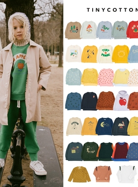 折 tinycottons 秋冬儿童休闲时髦洋气百搭卡通卫衣 加绒保暖上衣