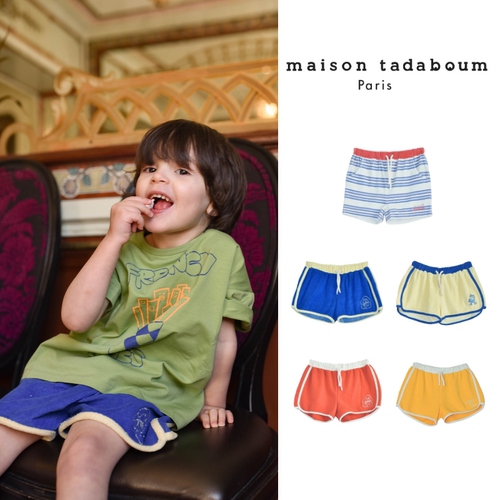 儿童经典休闲清凉侧边短裤子