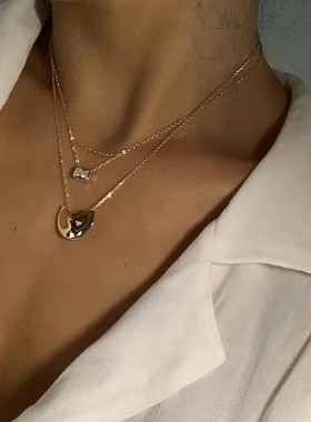 windsor小众设计 品牌Hakuna Matata零烦恼闪钻锁骨链ins极简项链