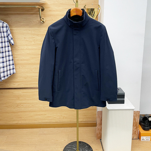 路卡迪龍專柜正品 防風保暖水貂毛皮內(nèi)膽立領尼克服外套 厚款 冬裝