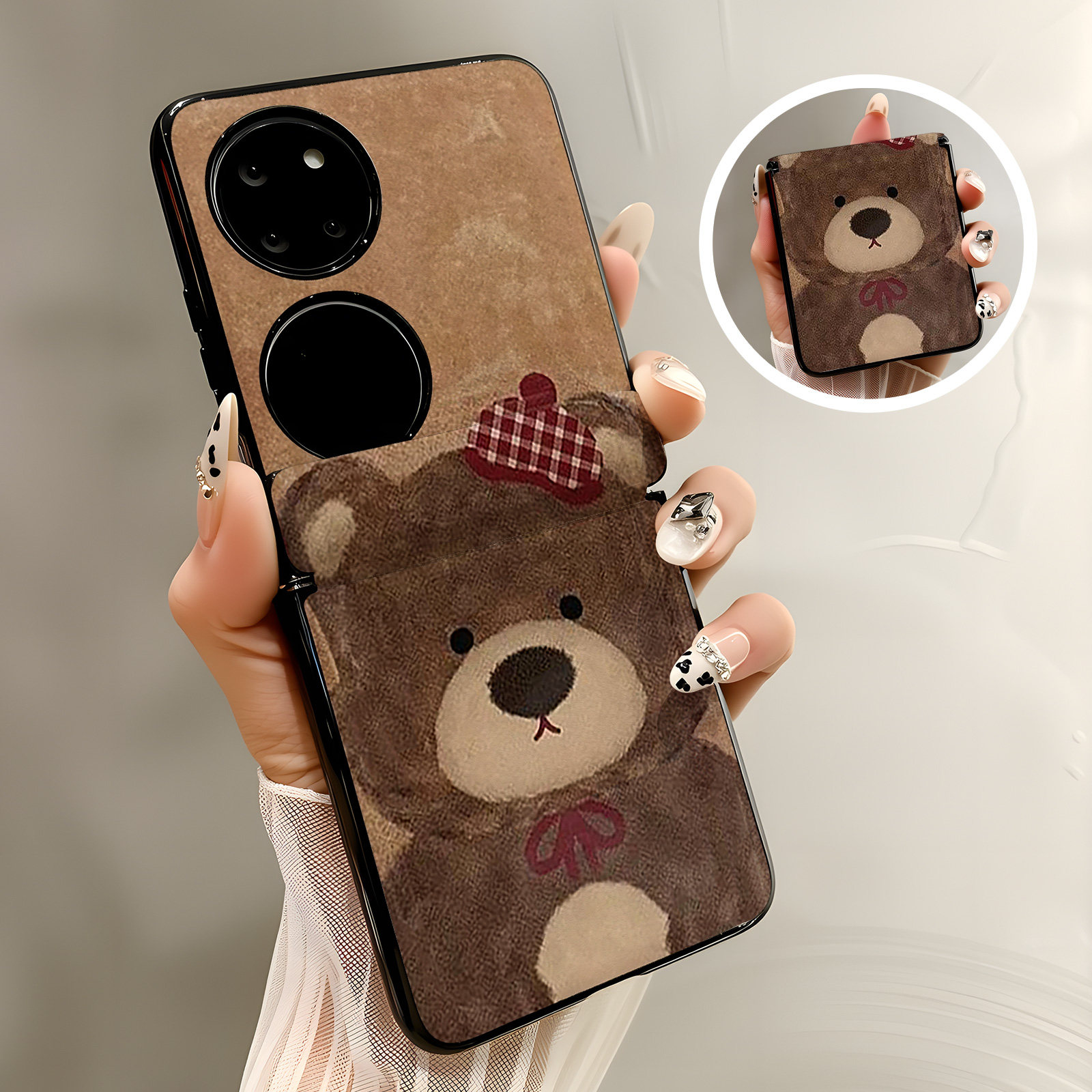 热瓜适用于华为Pocket2/P50pockets手机壳新款高档磁吸中轴皮纹折叠保护套全包潮简约防摔套时尚棕色质感皮纹,3C数码配件,手机保护套/壳,淘宝优惠券,粉丝福利购,淘宝优惠卷