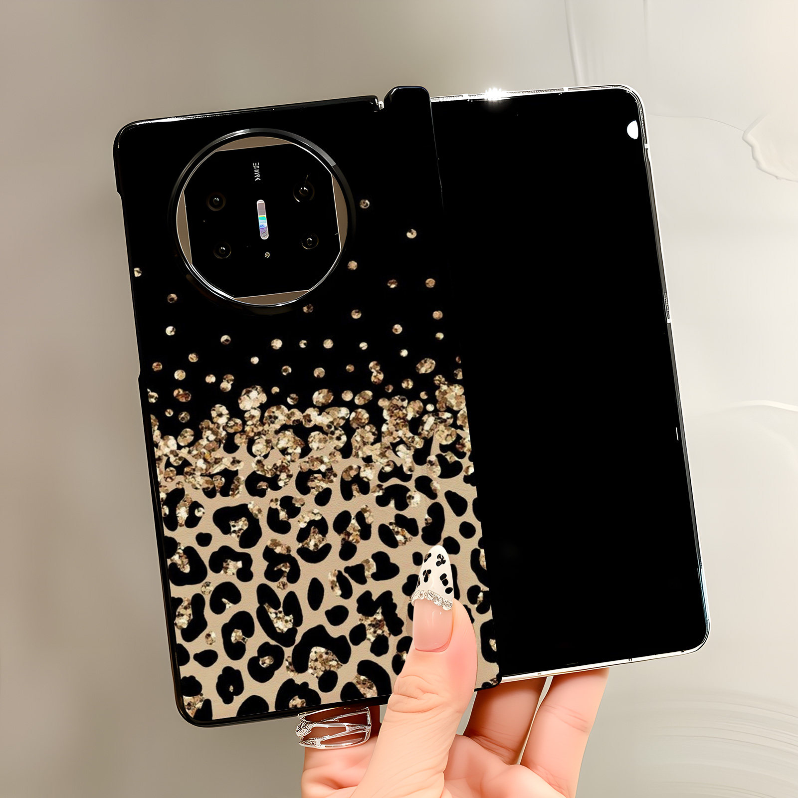 热瓜适用于华为MateX7/MateX6/X5/X3手机壳新款高档磁吸中轴皮纹折叠屏保护套全包防摔套高级感鎏金质感豹纹,3C数码配件,手机保护套/壳,淘宝优惠券,粉丝福利购,淘宝优惠卷