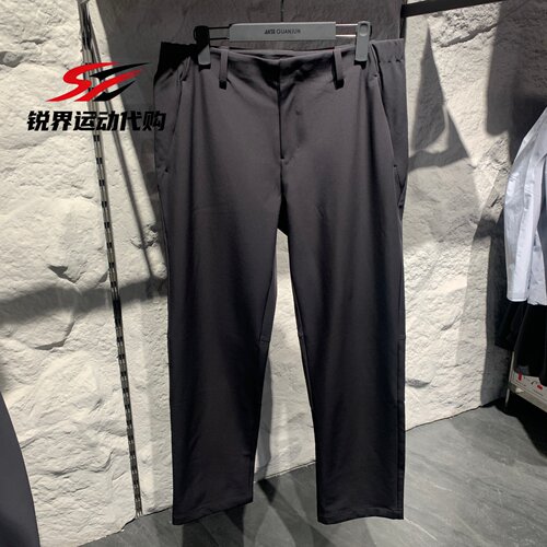 安踏秋冬男轻暖绒防泼水运动长裤