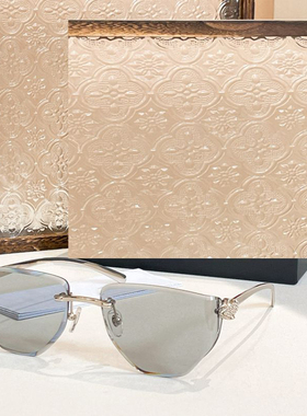 时尚多边形无框遮阳墨镜男女豹子