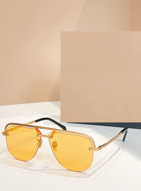 方形半框遮阳墨镜男女款时尚显瘦