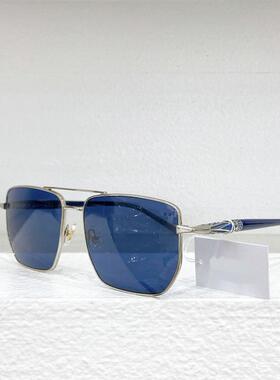 男女通用金属方形太阳眼镜0486S时尚简约遮阳墨镜防紫外线银蓝黑