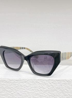 新款板材猫眼大框太阳眼镜4299男女通用时尚遮阳墨镜防紫外线黑色