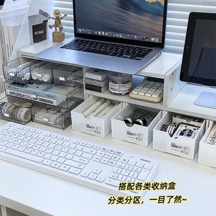 宿舍桌面置物架书桌电脑增高笔记本台式 支架办公室收纳显示器支撑