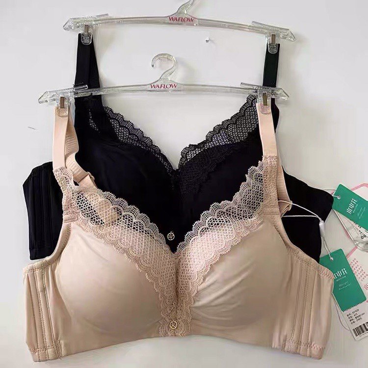 水中花821626女士无钢圈厚模杯三排扣ab罩杯文胸侧收调整上托内衣