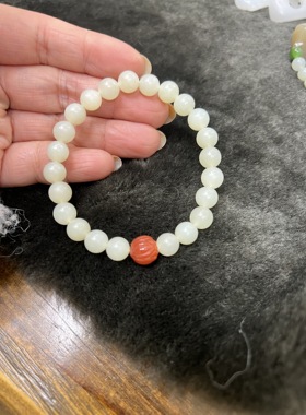 和田玉圆珠手链8mm
