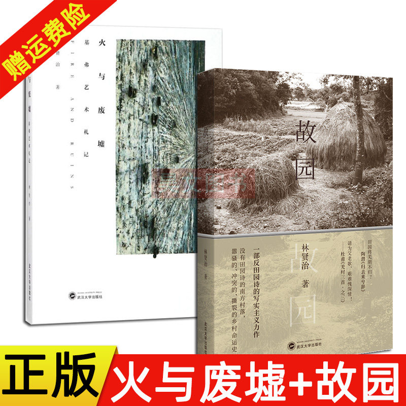 正版新书 全2本 火与废墟 基弗艺术札记+故园林贤治著 一部反田园诗的写实主义力作 武汉大学出版社中国当代随笔文学小说