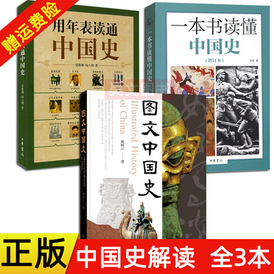正版全3本 用年表读通中国史图册 雷敦渊+一本书读懂中国史增订本 李泉+图文中国史 平装 樊树志著中华书局中国历史书籍国史概要书