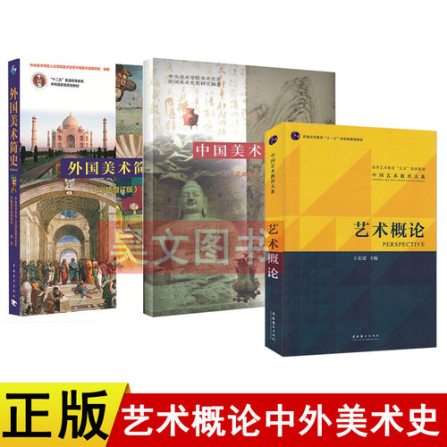 正版中国美术简史外国美术简史艺术概论王宏建中外美术史书中央美术学院美术史学艺术院校美术历史教材书考研中国青年出版社书籍