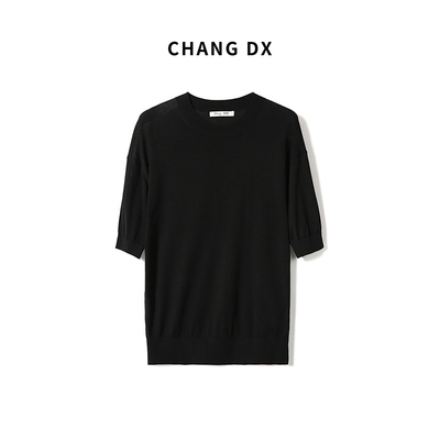 畅家ChangDX  宽松短袖T恤针织衫086