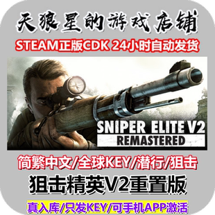 STEAM/狙击精英V2重置版/Sniper Elite V2 Remastered/全球key