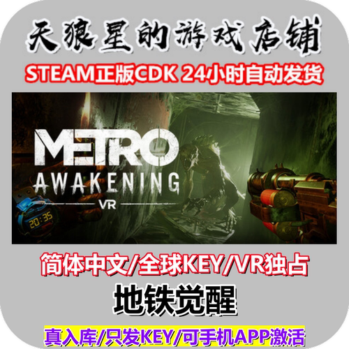 STEAM/地铁觉醒/全球key/VR独占