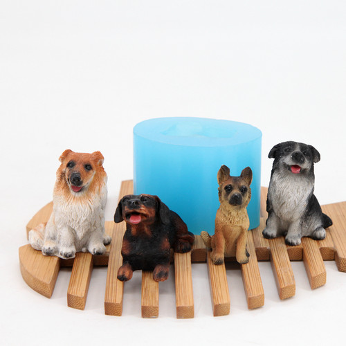 小狗宠物犬立体巧克力硅胶模具
