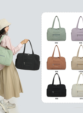 尼龙购物袋手提运动包旅行包大容量托特包女收纳训练包瑜伽健身包