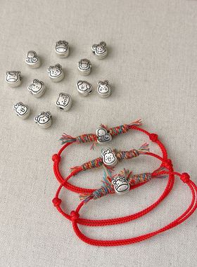 马年本命年手链女手腕红绳平安手绳999足银十二生肖吉祥佩戴物