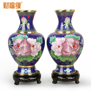 景泰蓝花瓶铜胎珐琅掐丝金龙瓶8寸10寸老北京特色会议外事纪念品