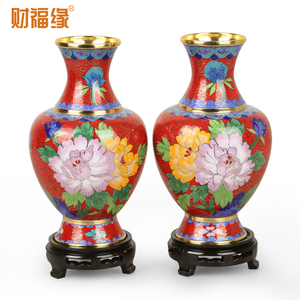 景泰蓝花瓶铜胎掐丝工艺品老北京特色外事礼物纪念品商务礼品