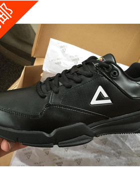 匹克赞助FIBA篮球裁判鞋带防伪欧锦赛包邮现货出口英文运动鞋全黑