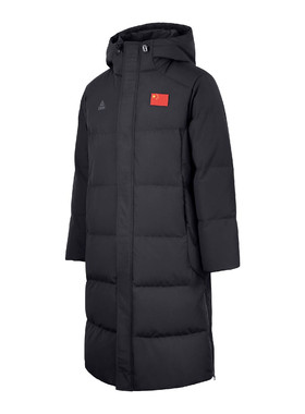 Peak匹克赞助羽绒服2024中国现代五项国家队防寒大衣长羽绒服鸭绒