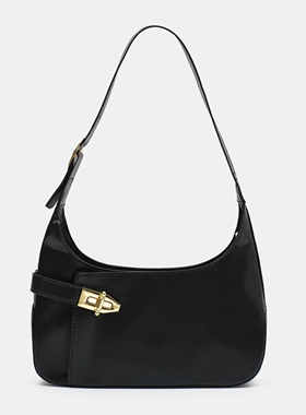 Source Unknown25春夏 百搭复古金属扣PU腋下包单肩包女