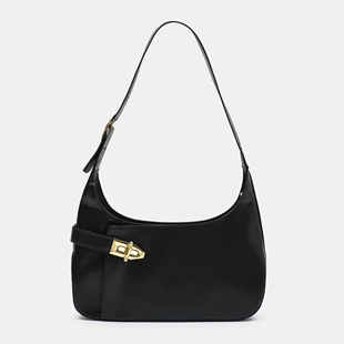 Source Unknown25春夏 百搭复古金属扣PU腋下包单肩包女