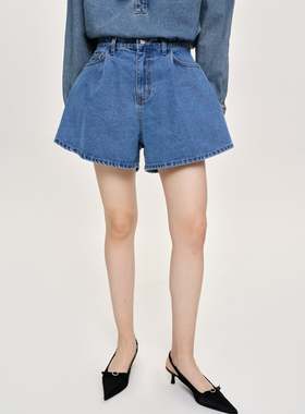 代购source unknown 24春夏牛仔短裤港风薄款收腰显瘦女