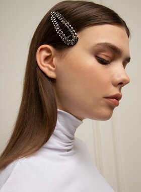 官网代购PIXIE MARKET正品 超大号仿水钻发夹单只19新品