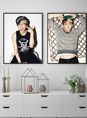 GD潮流权志龙装饰画小雏菊Bigbang海报客厅卧室直播间潮牌挂画