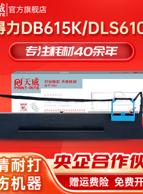 天威615K色带适用得力DLS610K DB615K 618K DS630H 80D-9发票快递单针式打印机色带架