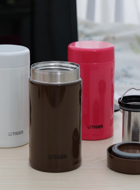 虎牌304不锈钢保冷保温泡茶杯便携办公杯带茶滤网MCA-T360 480