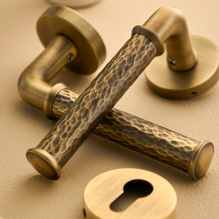 屿铜法式黄铜门锁家用通用型卧室门卫生间室内木门房间门古铜把手