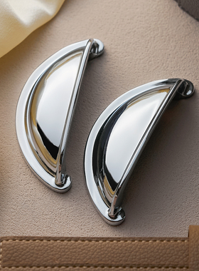 法式风黄铜贝壳柜门拉手现代简约高档银色抽屉橱柜衣柜门柜子把手