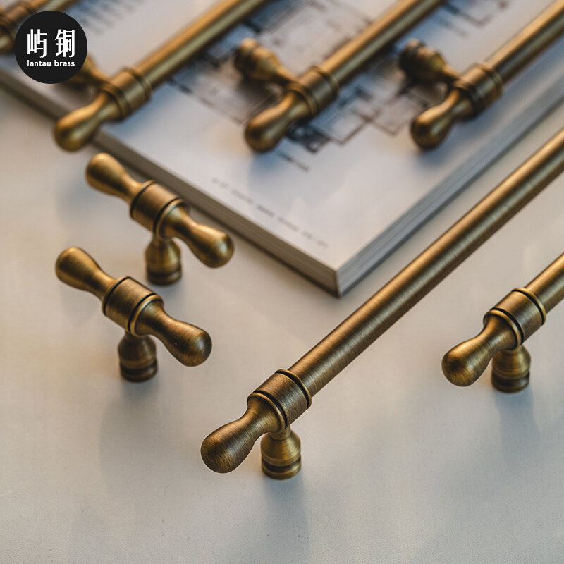 法式黄铜拉手衣柜门整体橱柜抽屉复古柜子把手家俱鞋柜古铜色柜门,基础建材,小拉手,淘宝优惠券,粉丝福利购,淘宝优惠卷