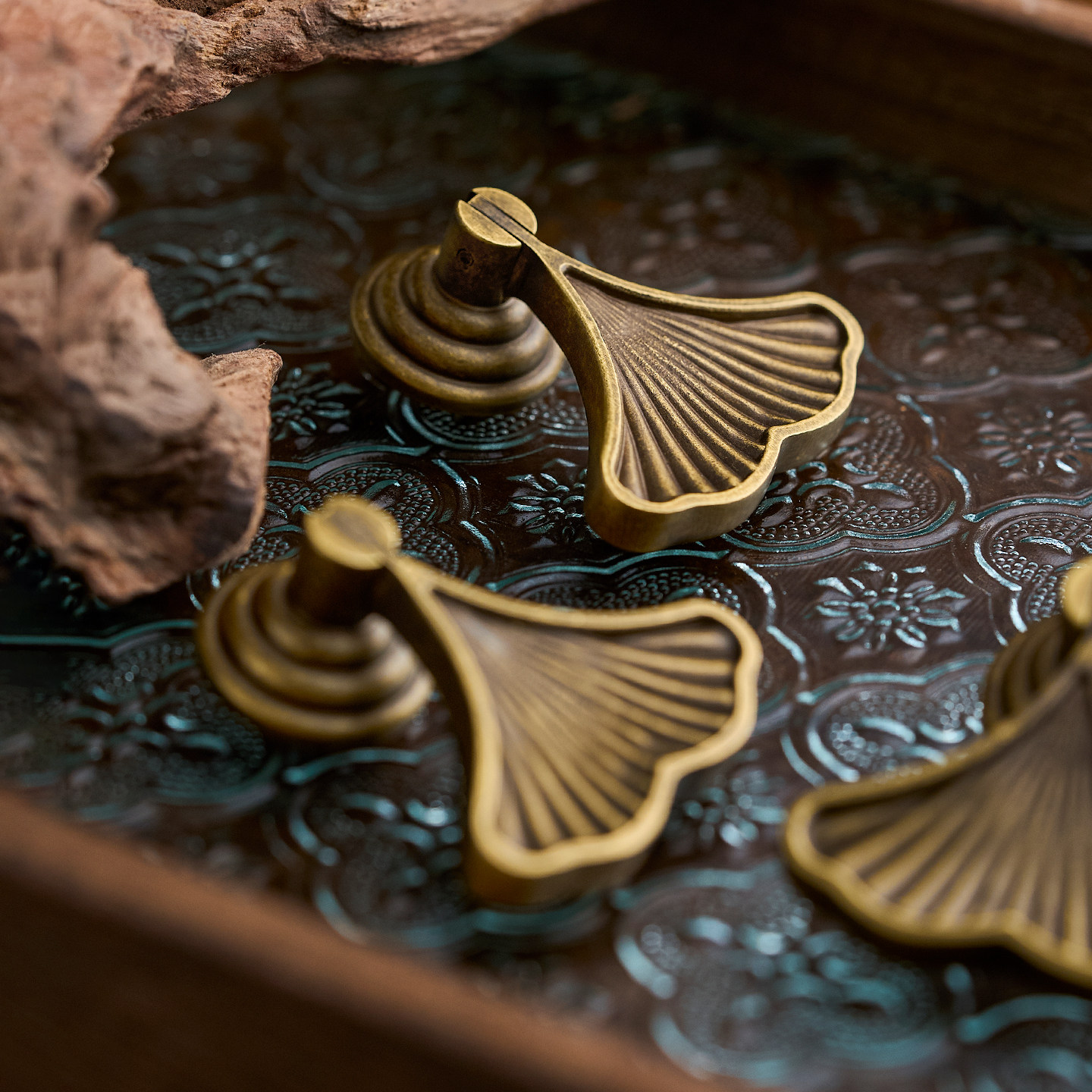 屿铜复古风银杏叶黄铜柜门拉手抽屉橱柜衣柜门创意单孔古铜色把手,基础建材,小拉手,淘宝优惠券,粉丝福利购,淘宝优惠卷