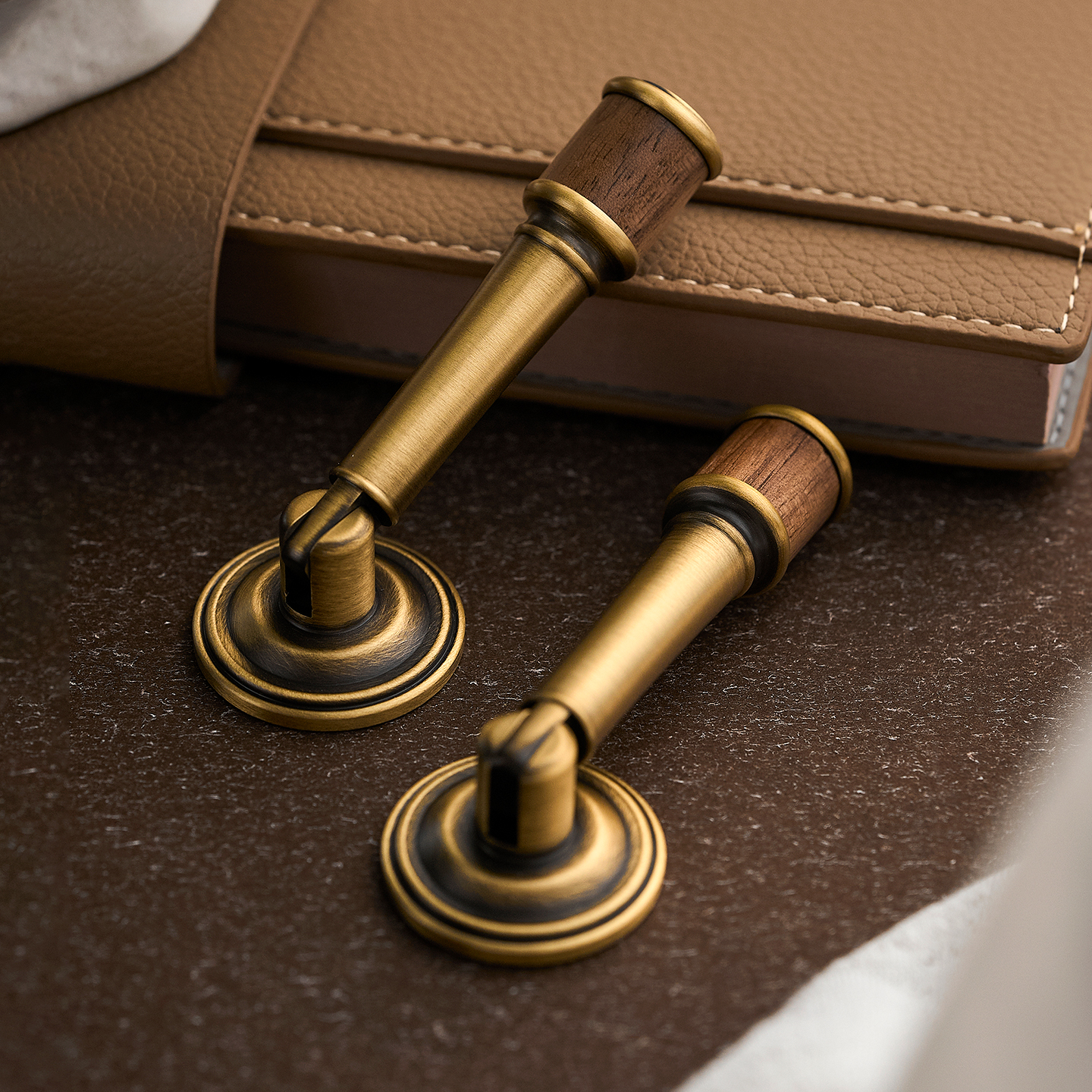 屿铜法式复古黄铜拉手衣柜门抽屉