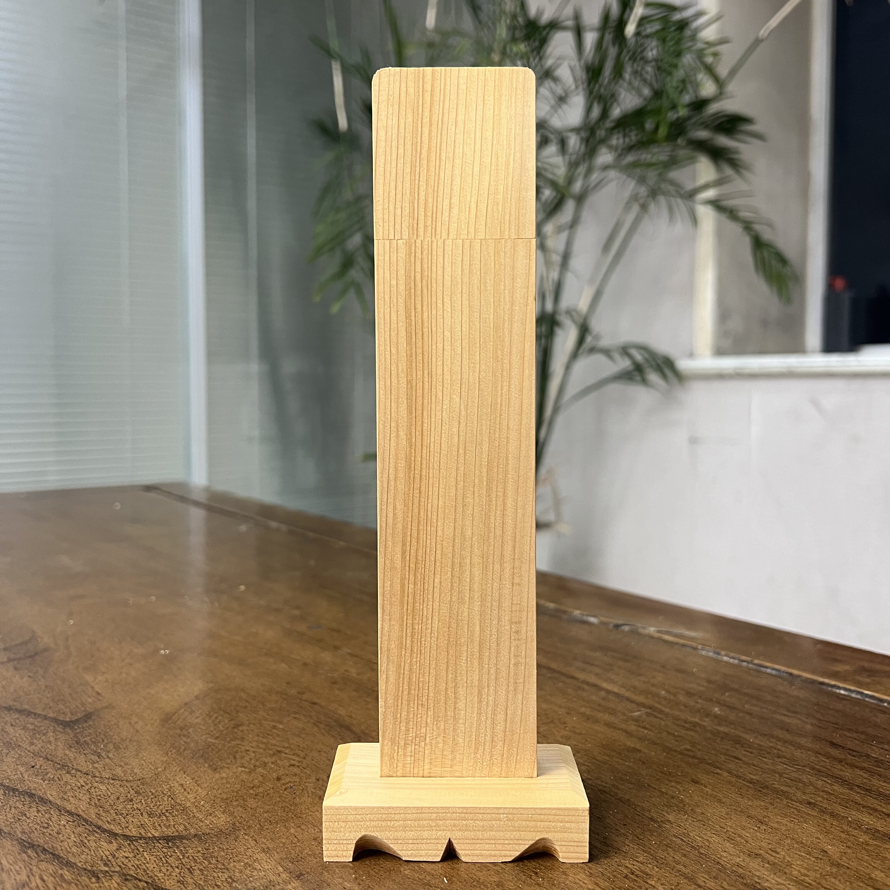 神主牌位定制 祖宗牌位 双层牌位 伊川式 神主 山东柏木 高24cm