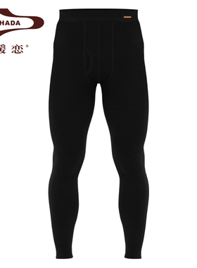 暖恋拉毛【微薄】款保暖裤黑色男士长裤WA734