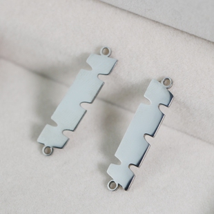 跨境钛钢刀片吊坠全抛光激光切割不锈钢饰品diy长条精抛饰品配件