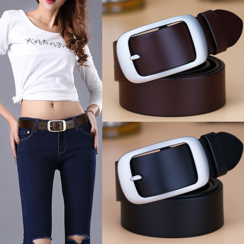 yrxj头层牛皮皮带女真皮休闲百搭