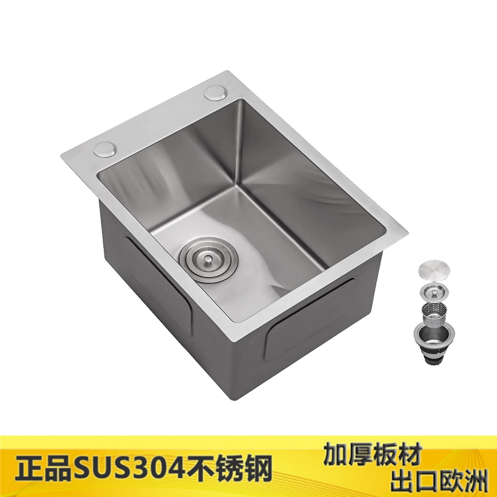 50x39 52x38 52x40 不锈钢水槽单槽 厨房手工洗菜盆单盆洗碗橱柜