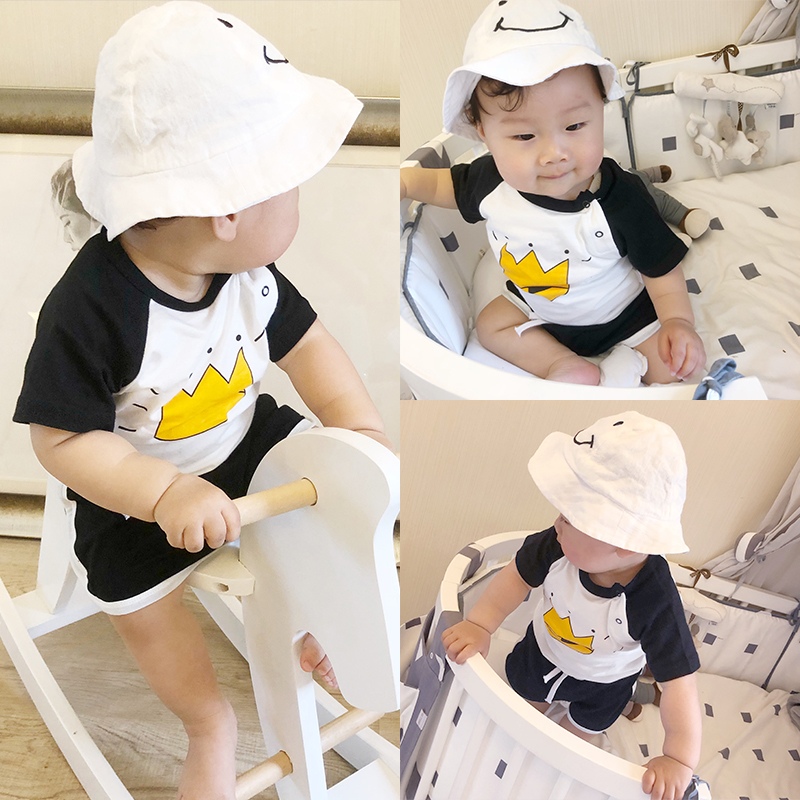 10-17新券女宝宝婴儿衣服男童夏装套装网红洋气运动短袖夏季薄款1岁2潮小童