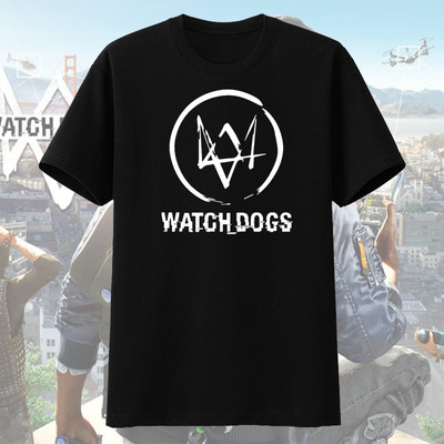 看门狗watch dogs育碧周边圆领短袖半袖T恤文化衫衣服宽松