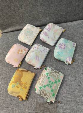 上久楷钱小萍毛明山李德喜名家宋锦新中式国风拉链零钱包收纳卡包