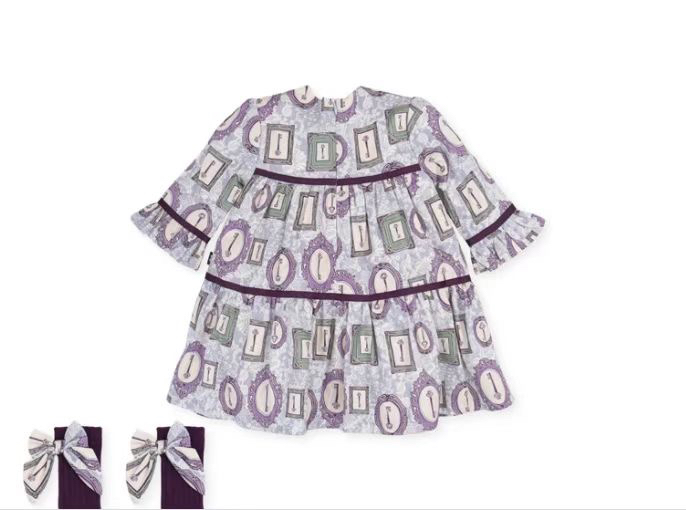 西班牙百年世家品牌tutto piccolo 女童托托皮可洛正品中袖连衣裙